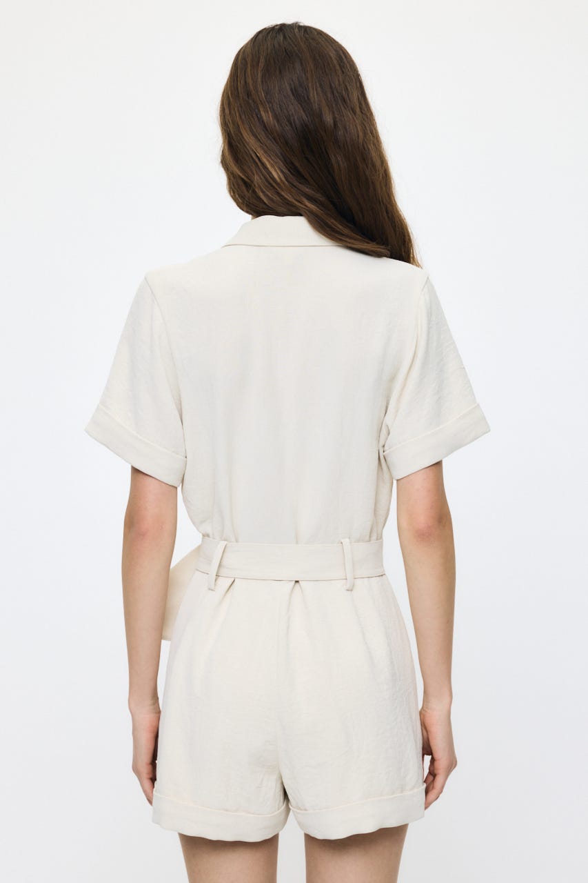 BELTED SHORT SLEEVE ジャンプスーツ BEG 1