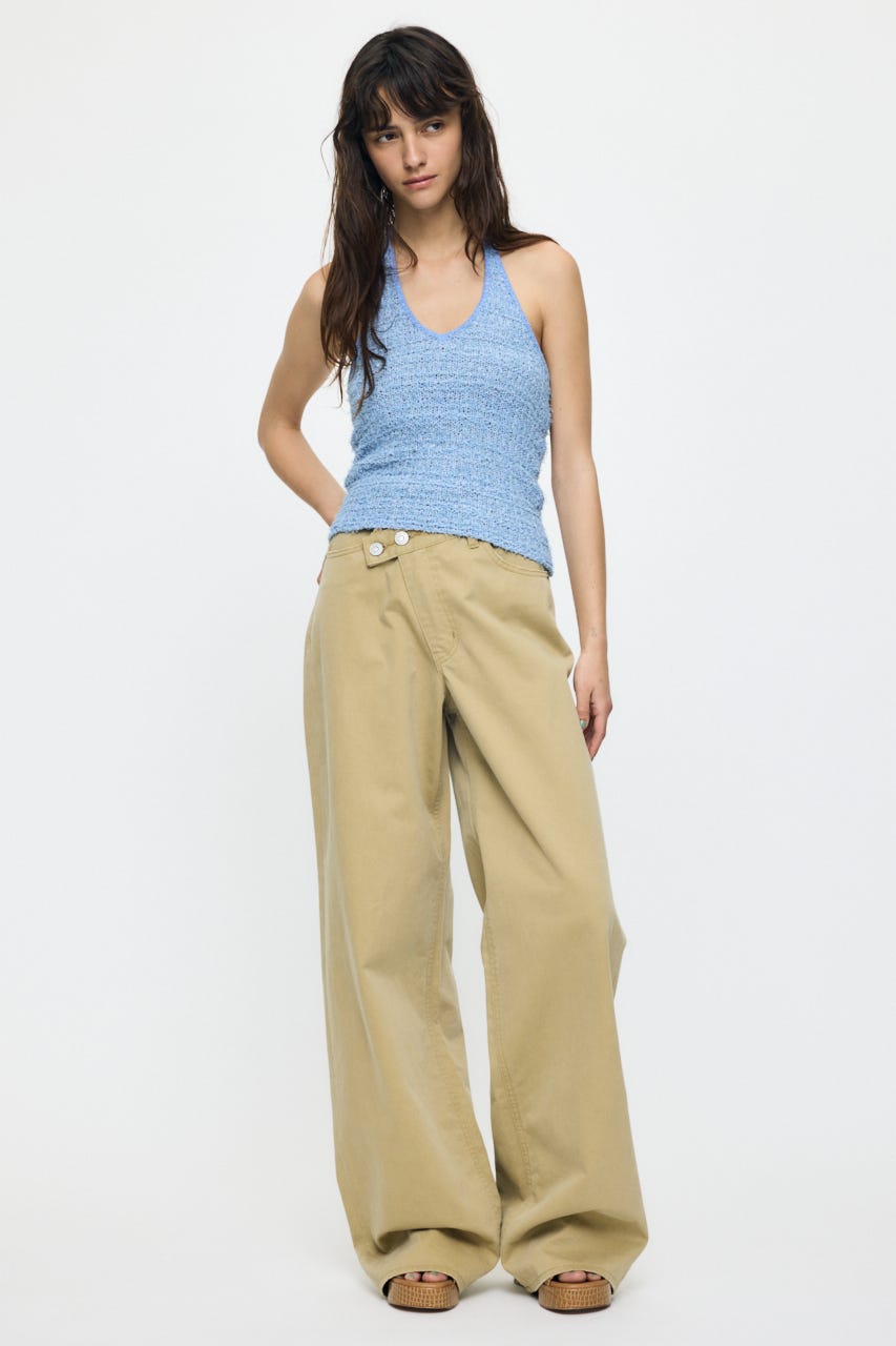 HALTER NECK KNIT キャミ L/BLU FREE