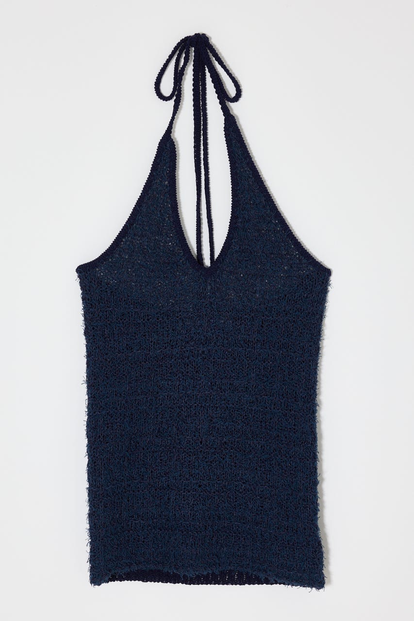 HALTER NECK KNIT キャミ NVY FREE
