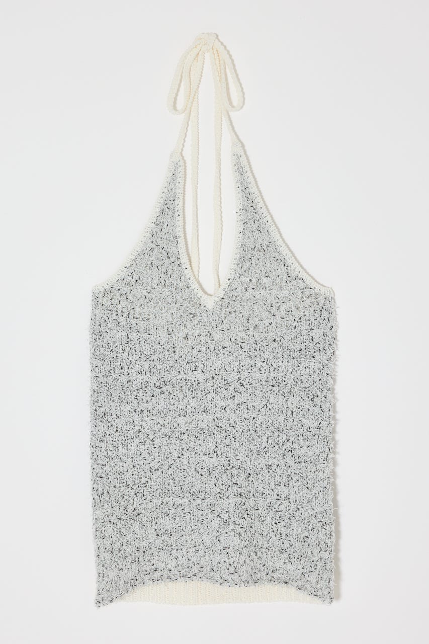 HALTER NECK KNIT キャミ WHT FREE