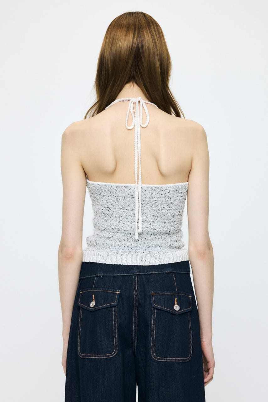 HALTER NECK KNIT キャミ WHT FREE