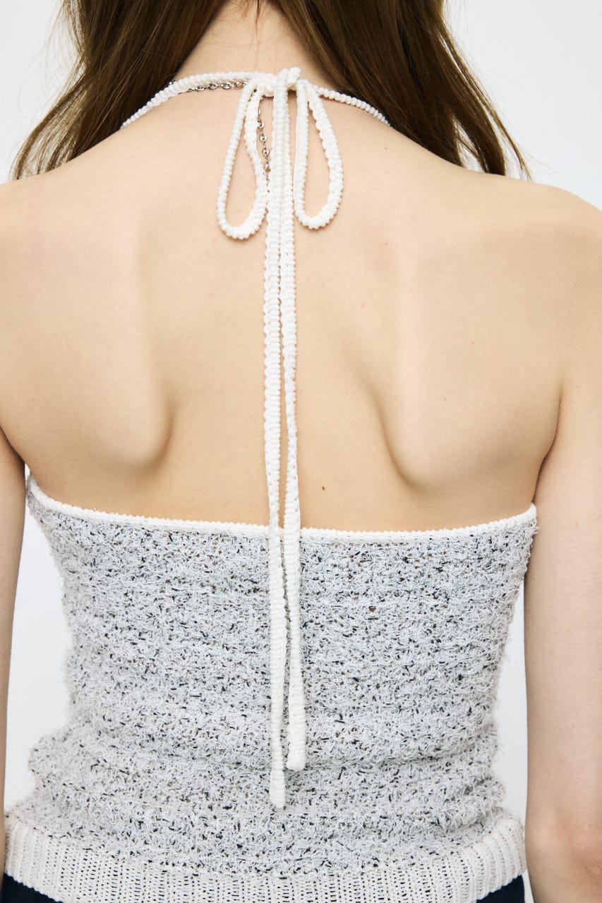 HALTER NECK KNIT キャミ WHT FREE
