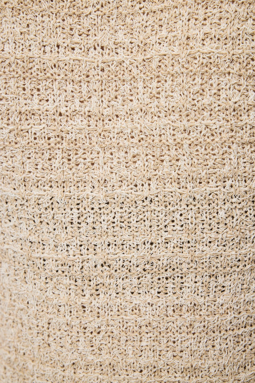 FRONT RIBBON KNIT カーディガン L/YEL FREE