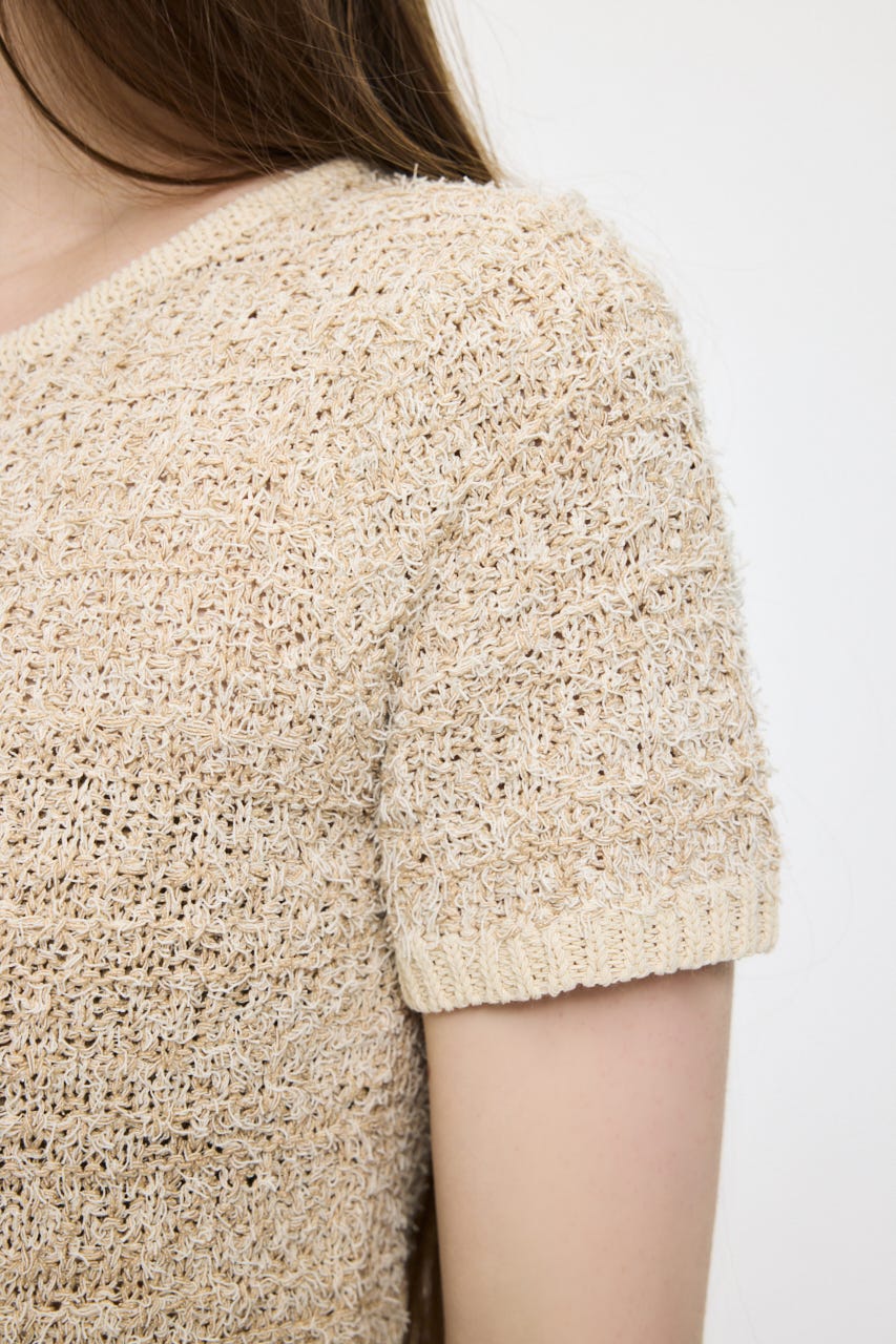 FRONT RIBBON KNIT カーディガン L/YEL FREE