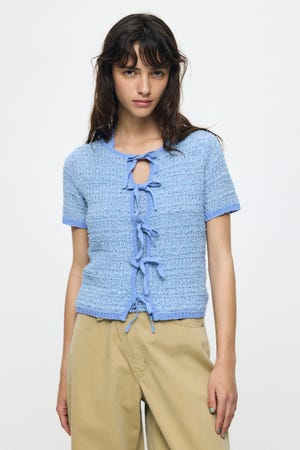 FRONT RIBBON KNIT カーディガン