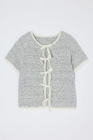FRONT RIBBON KNIT カーディガン