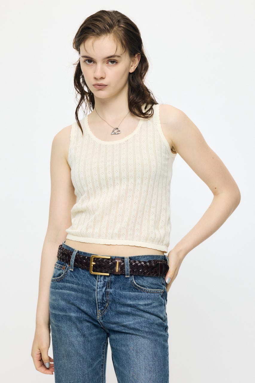 EYELET KNIT タンク IVOY FREE