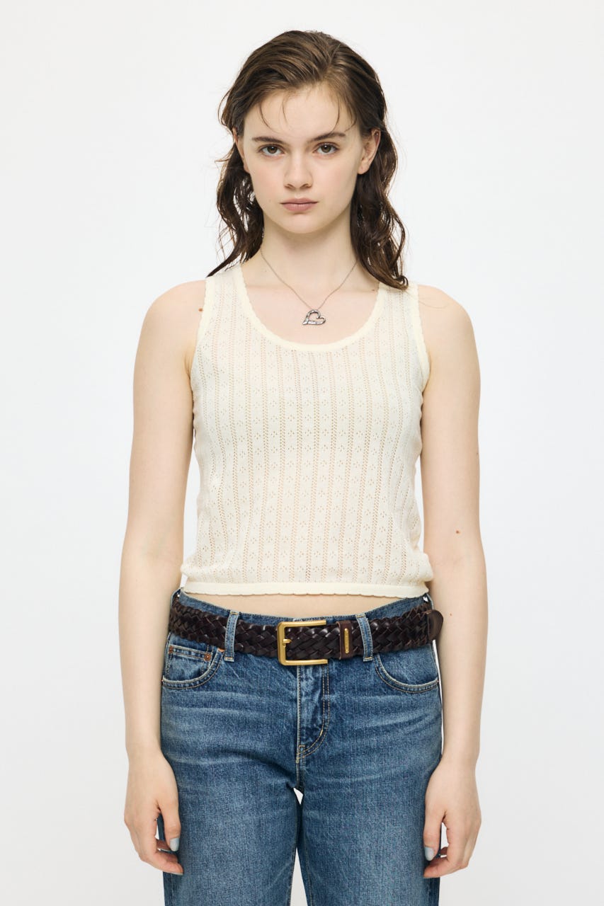 EYELET KNIT タンク IVOY FREE
