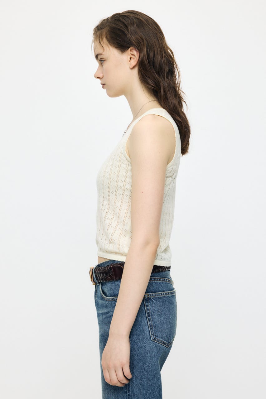 EYELET KNIT タンク IVOY FREE