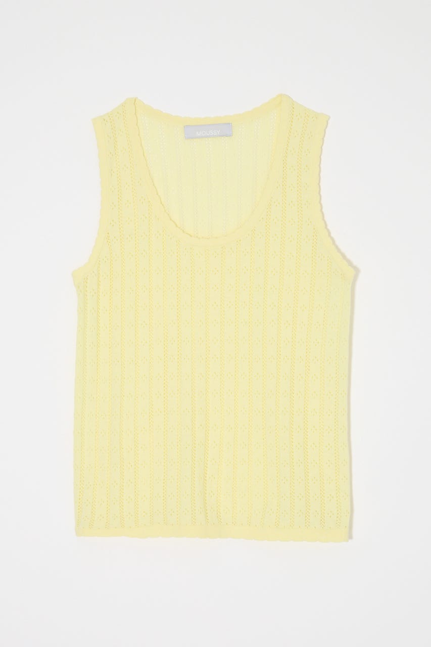 EYELET KNIT タンク YEL FREE