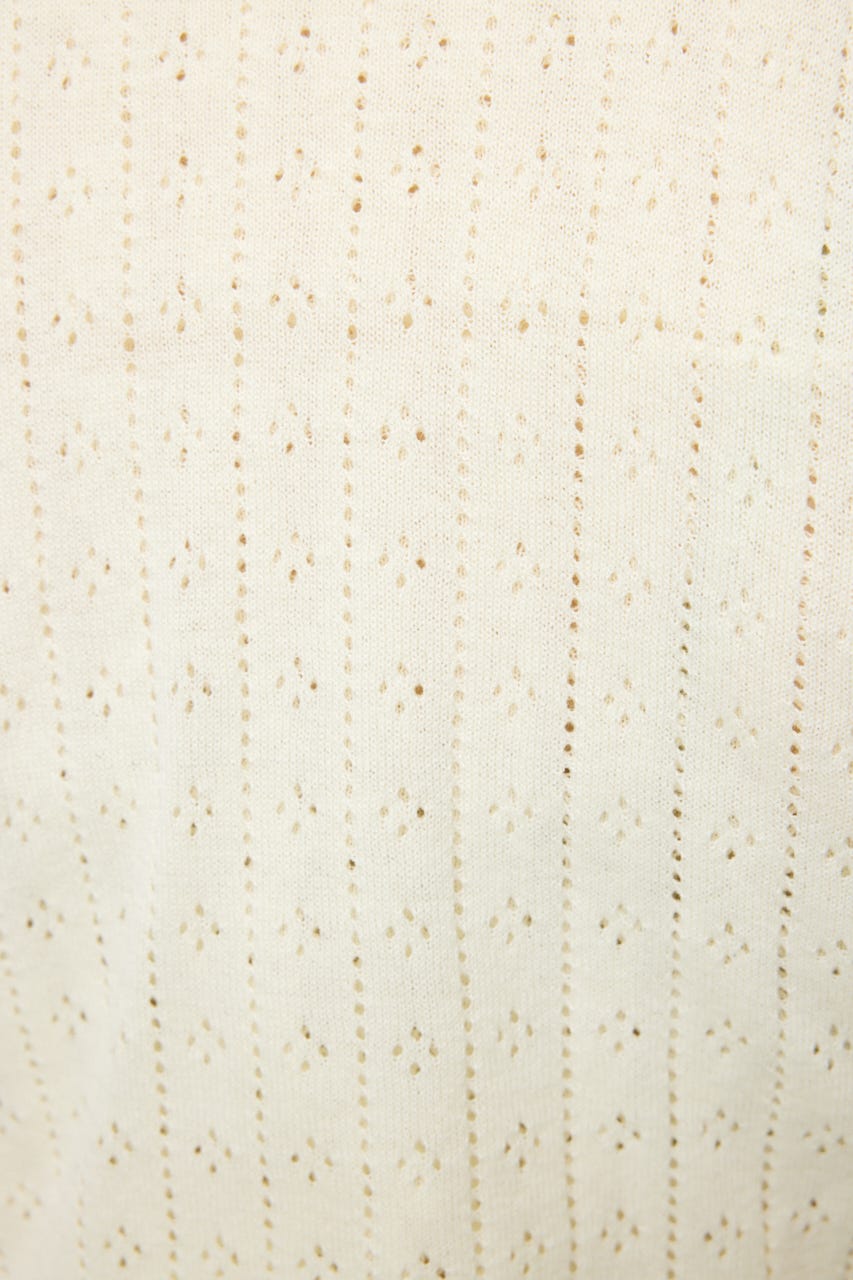 EYELET KNIT カーディガン IVOY FREE