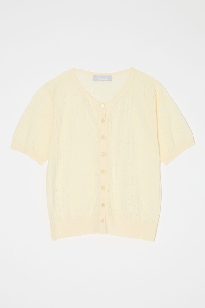 EYELET KNIT カーディガン IVOY FREE