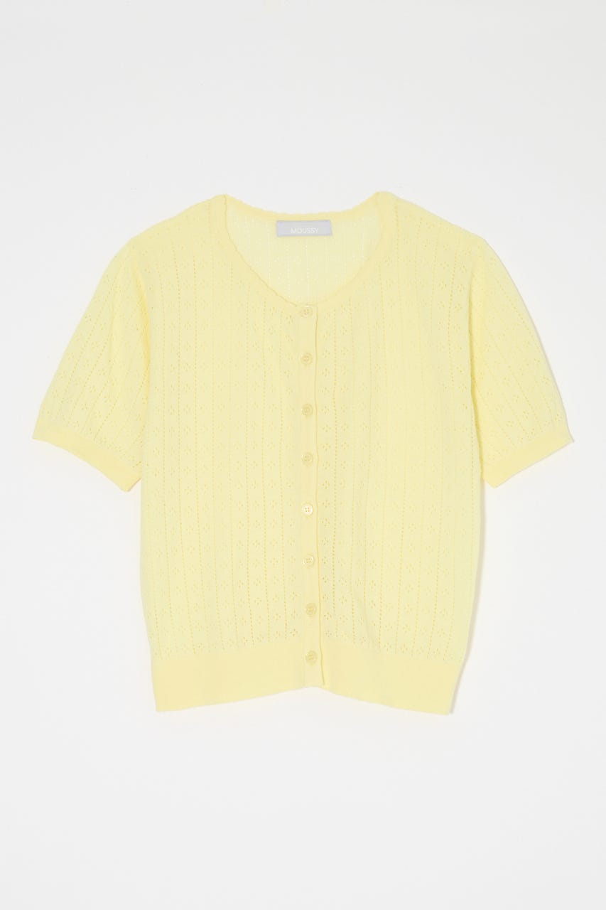 EYELET KNIT カーディガン YEL FREE