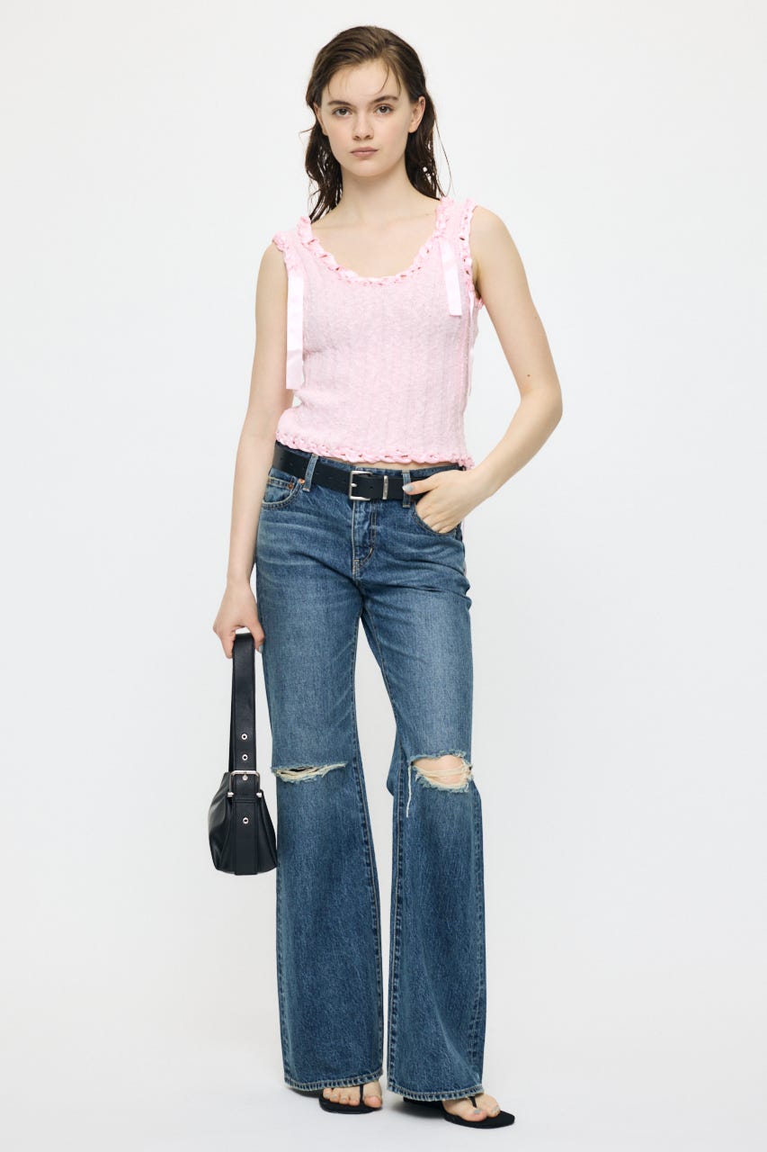 BRAID KNIT タンク PNK FREE