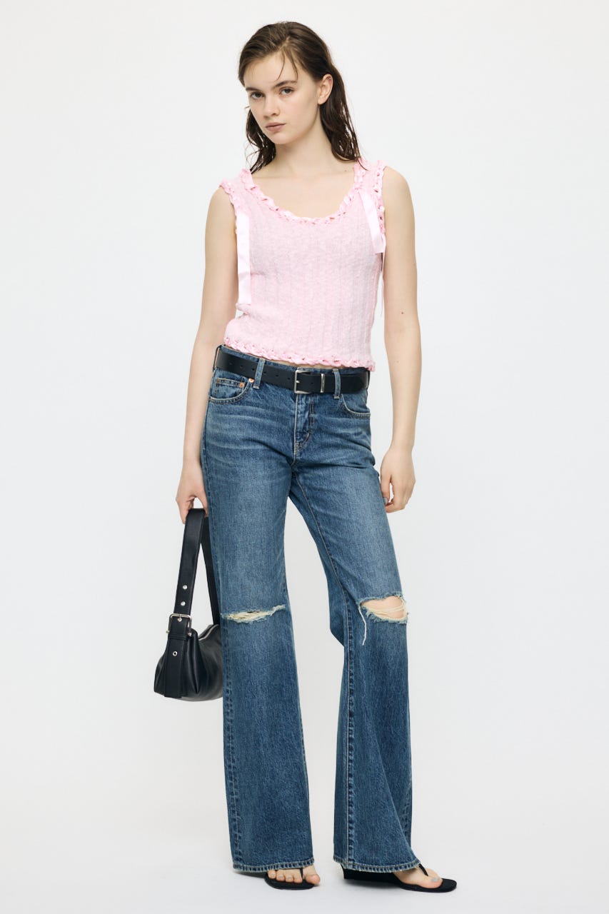 BRAID KNIT タンク PNK FREE