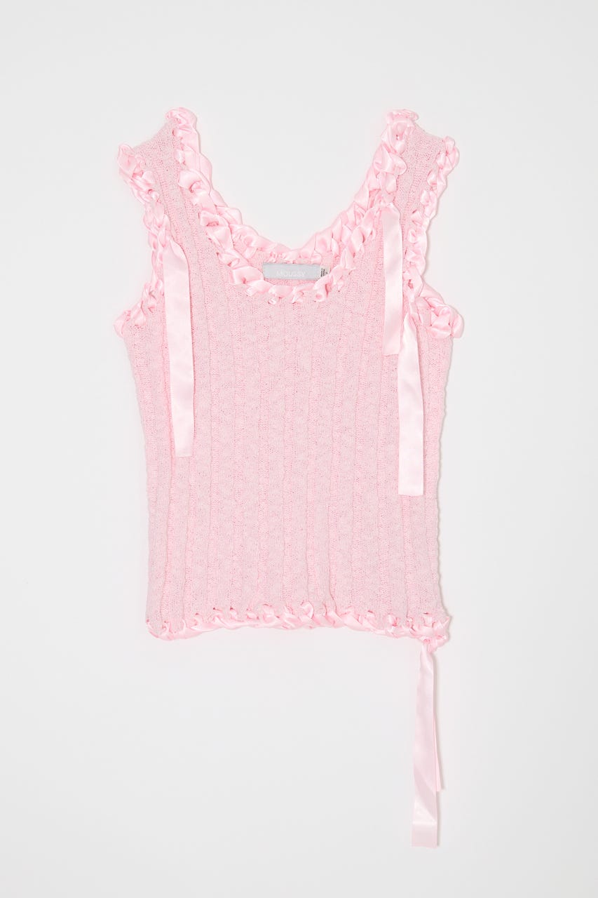 BRAID KNIT タンク PNK FREE
