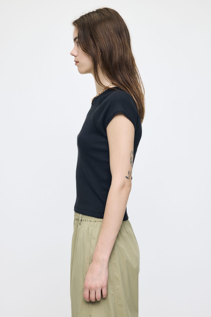 MICRO SLEEVE RAGLAN TEE BLK 2