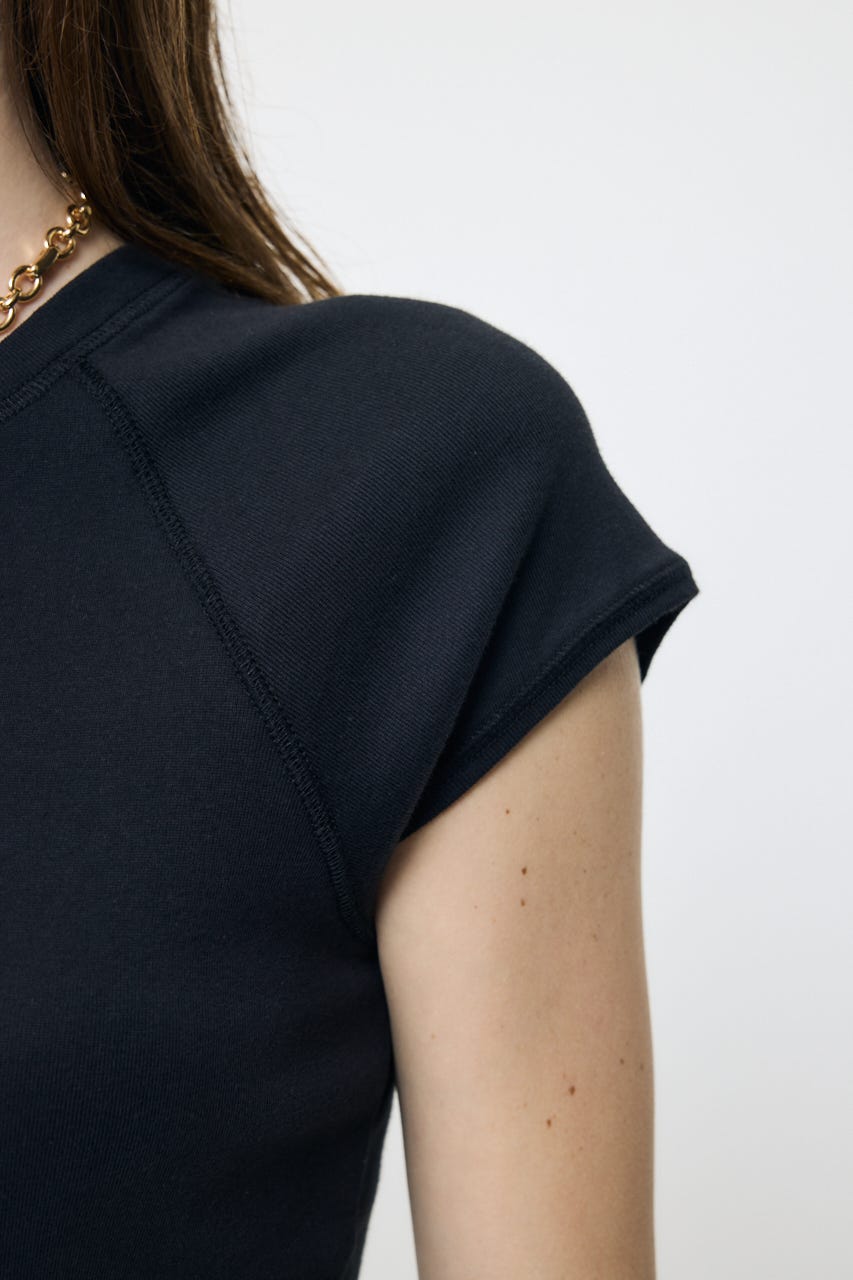 MICRO SLEEVE RAGLAN TEE BLK 2