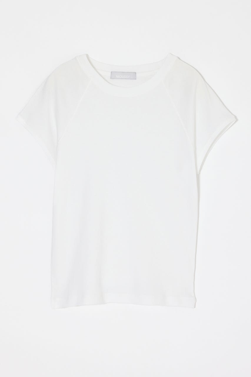MICRO SLEEVE RAGLAN TEE WHT 2