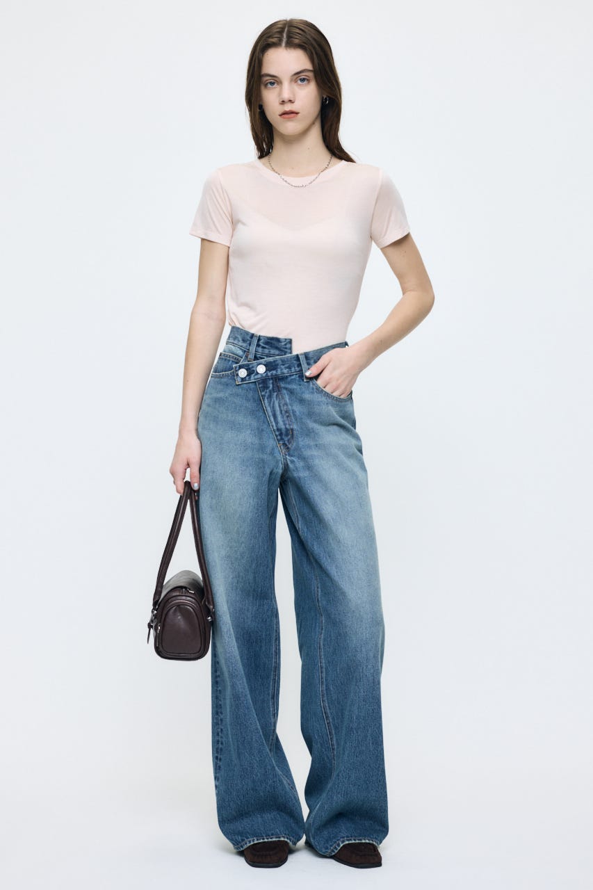 SHEER BASIC TEE L/PNK FREE