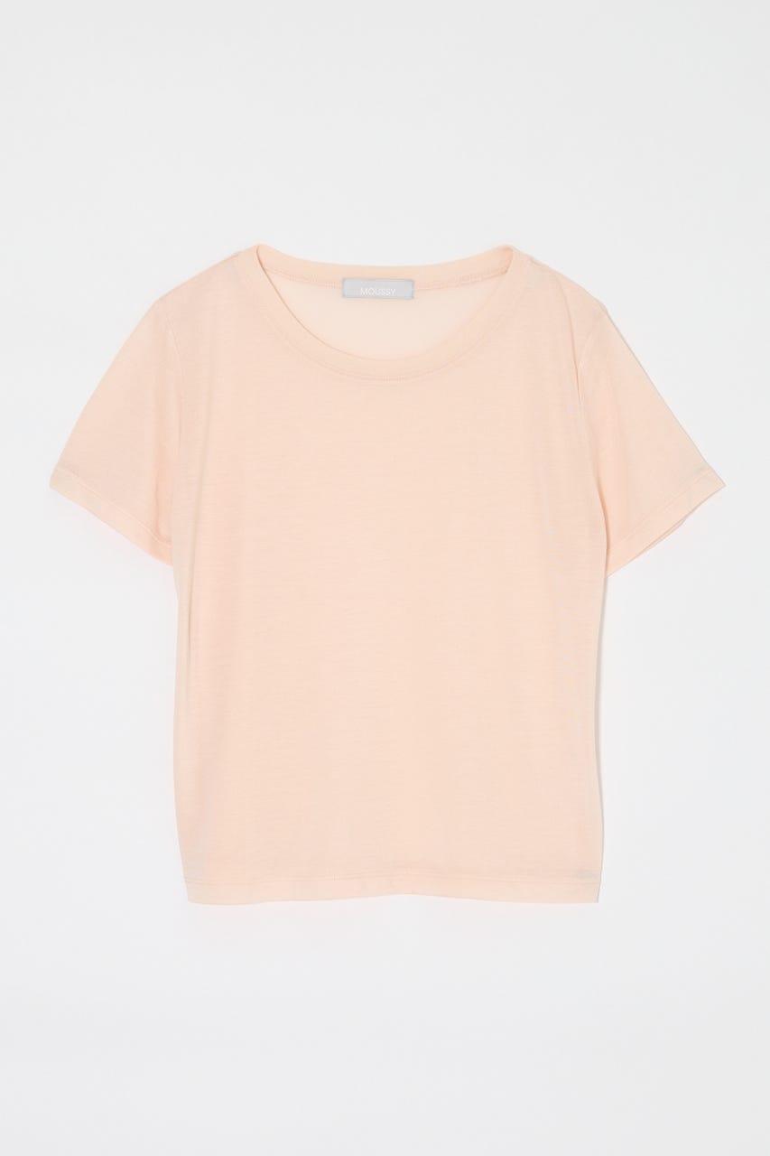SHEER BASIC TEE L/PNK FREE