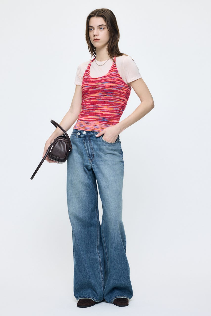 SHEER BASIC TEE L/PNK FREE