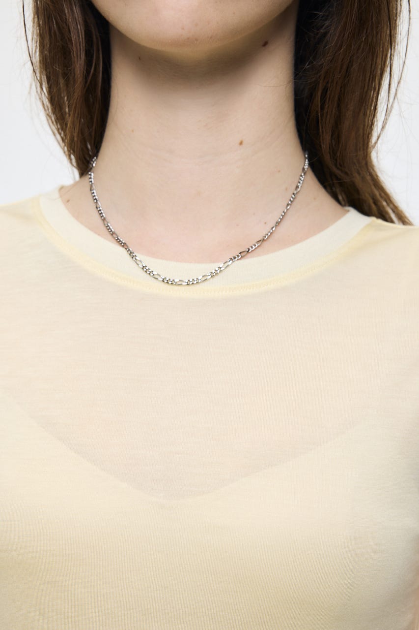 SHEER BASIC TEE L/YEL FREE