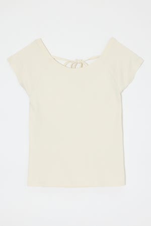 BACK OPEN SHORT SLEEVE TEE