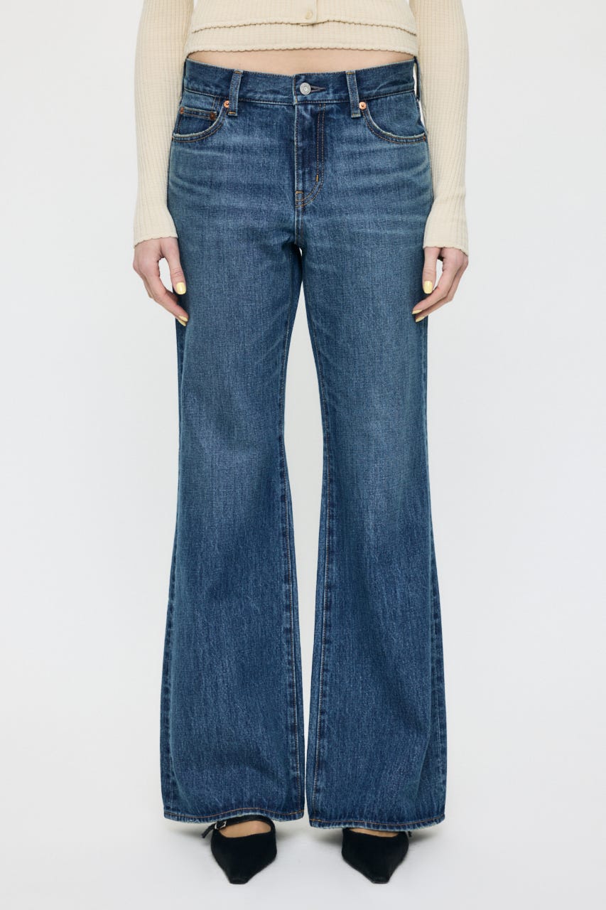 MIDRISE FLARE パンツ BLU 0