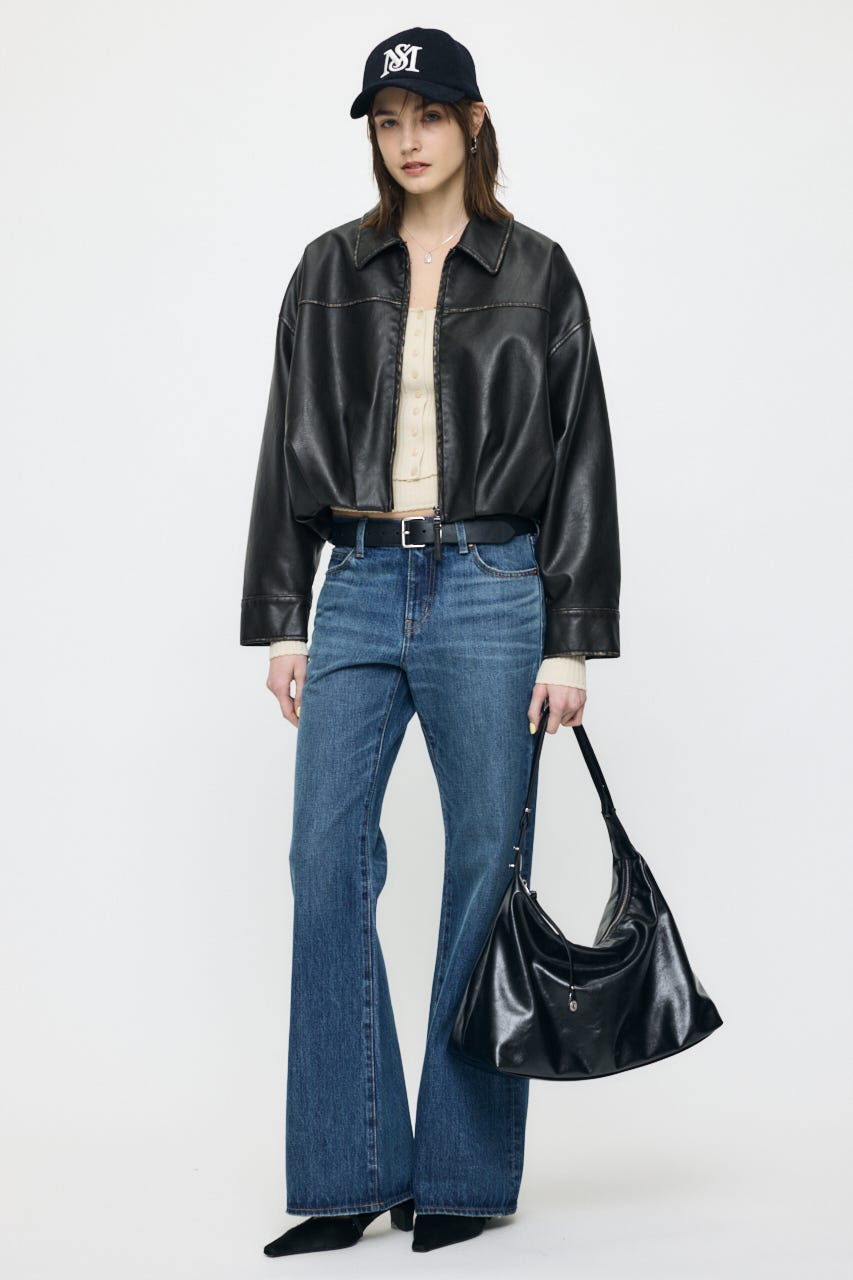 MIDRISE FLARE パンツ BLU 0