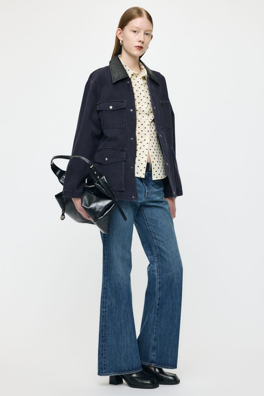 MIDRISE FLARE パンツ BLU 0