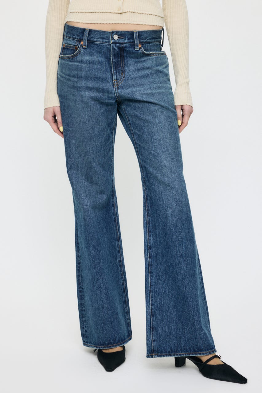 MIDRISE FLARE パンツ BLU 0