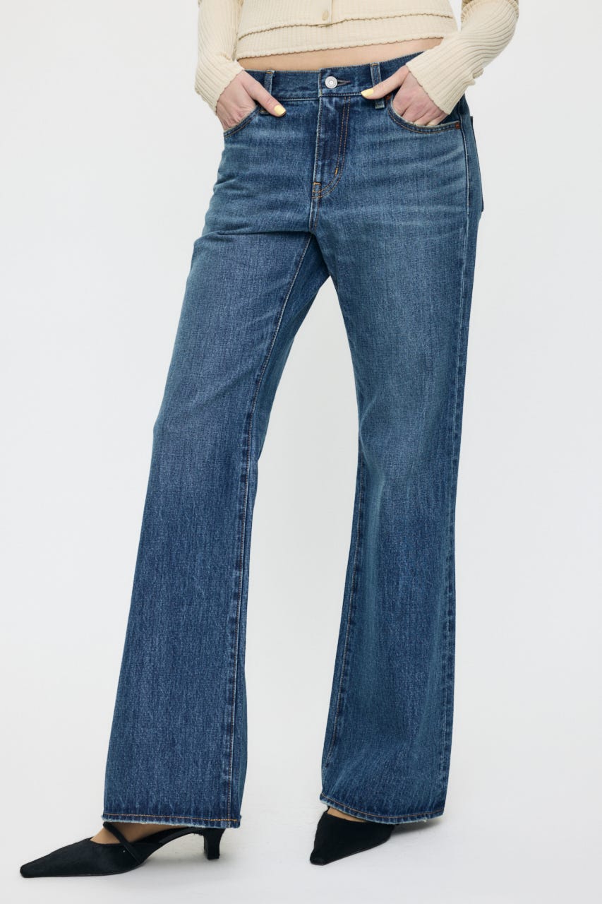 MIDRISE FLARE パンツ BLU 0