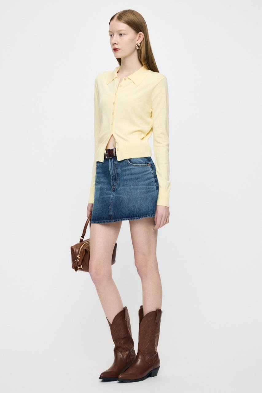 MIDRISE DENIM スカート BLU 0