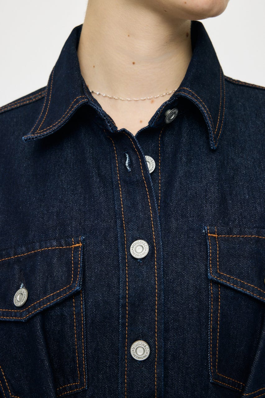 BELTED DENIM MINI ドレス One Wash 1