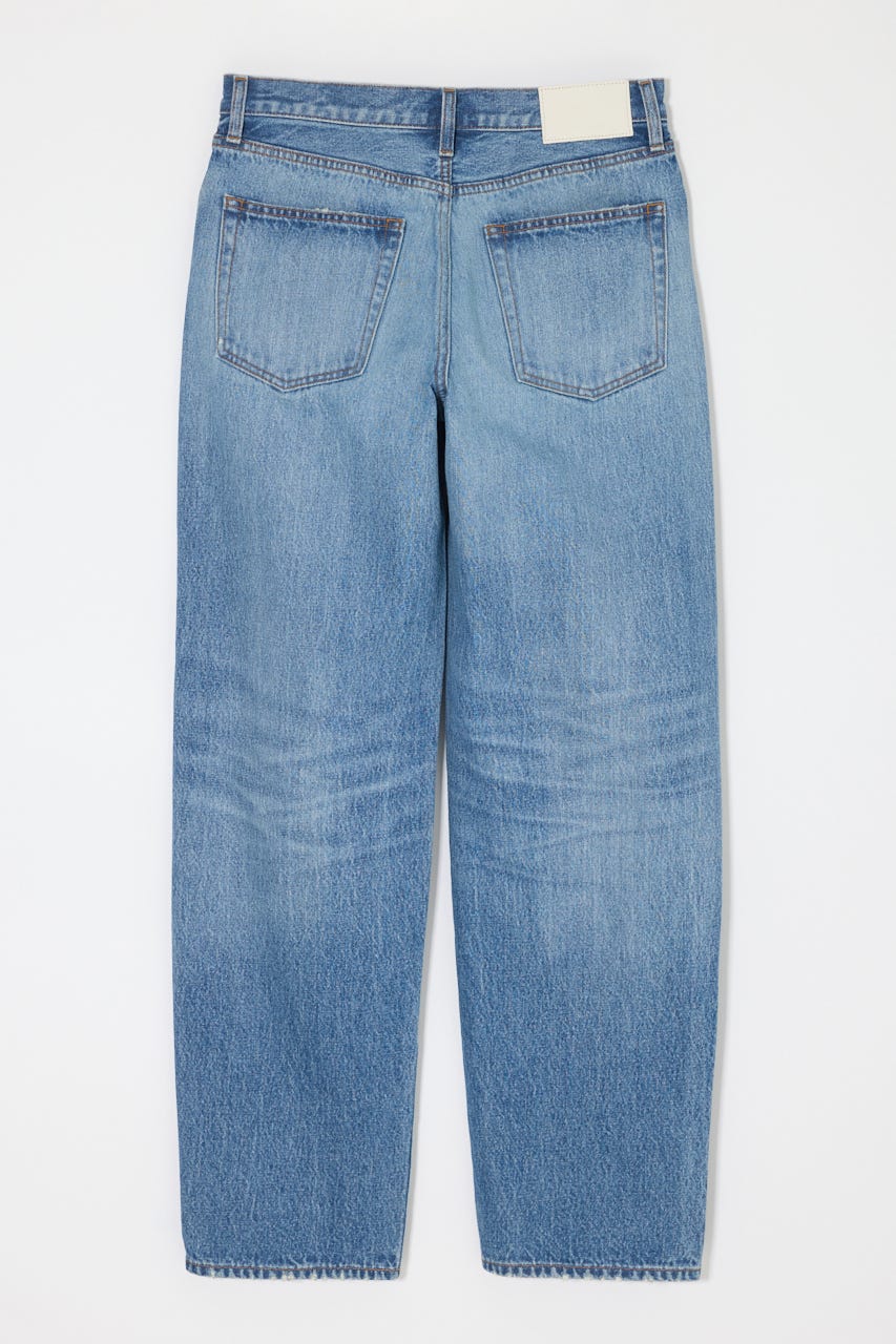 MIDRISE DAMAGED SLIM ストレート BLU 1