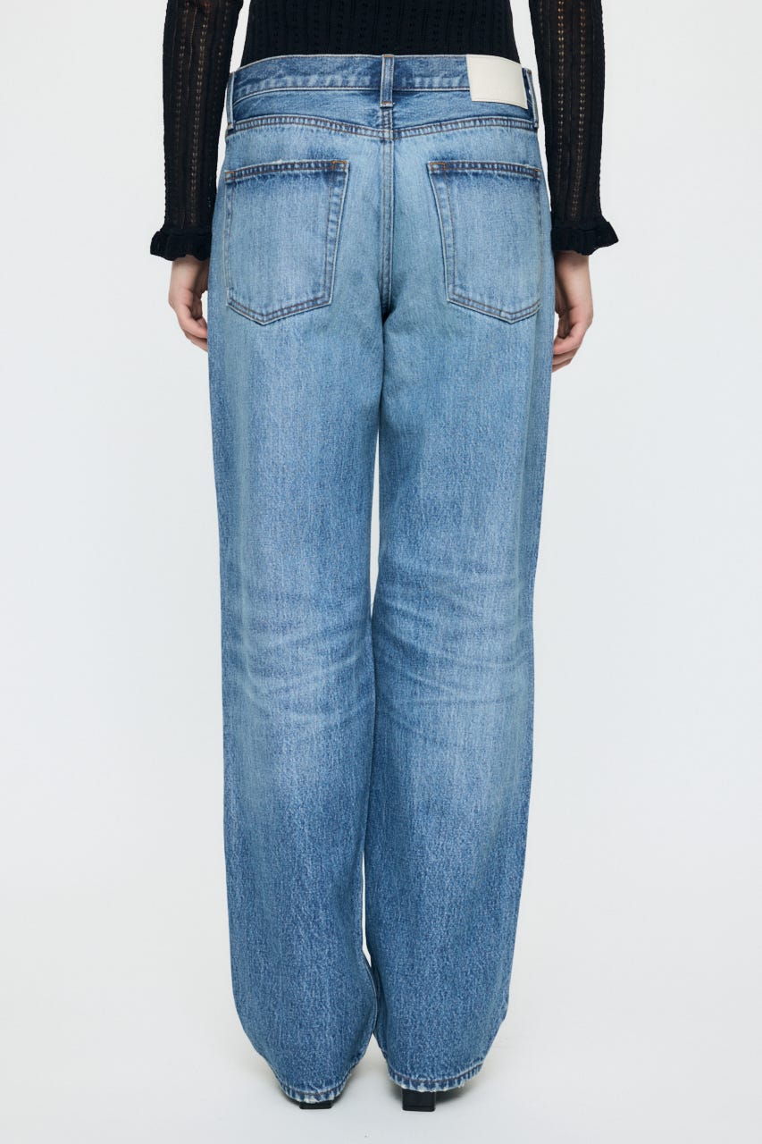 MIDRISE DAMAGED SLIM ストレート BLU 1