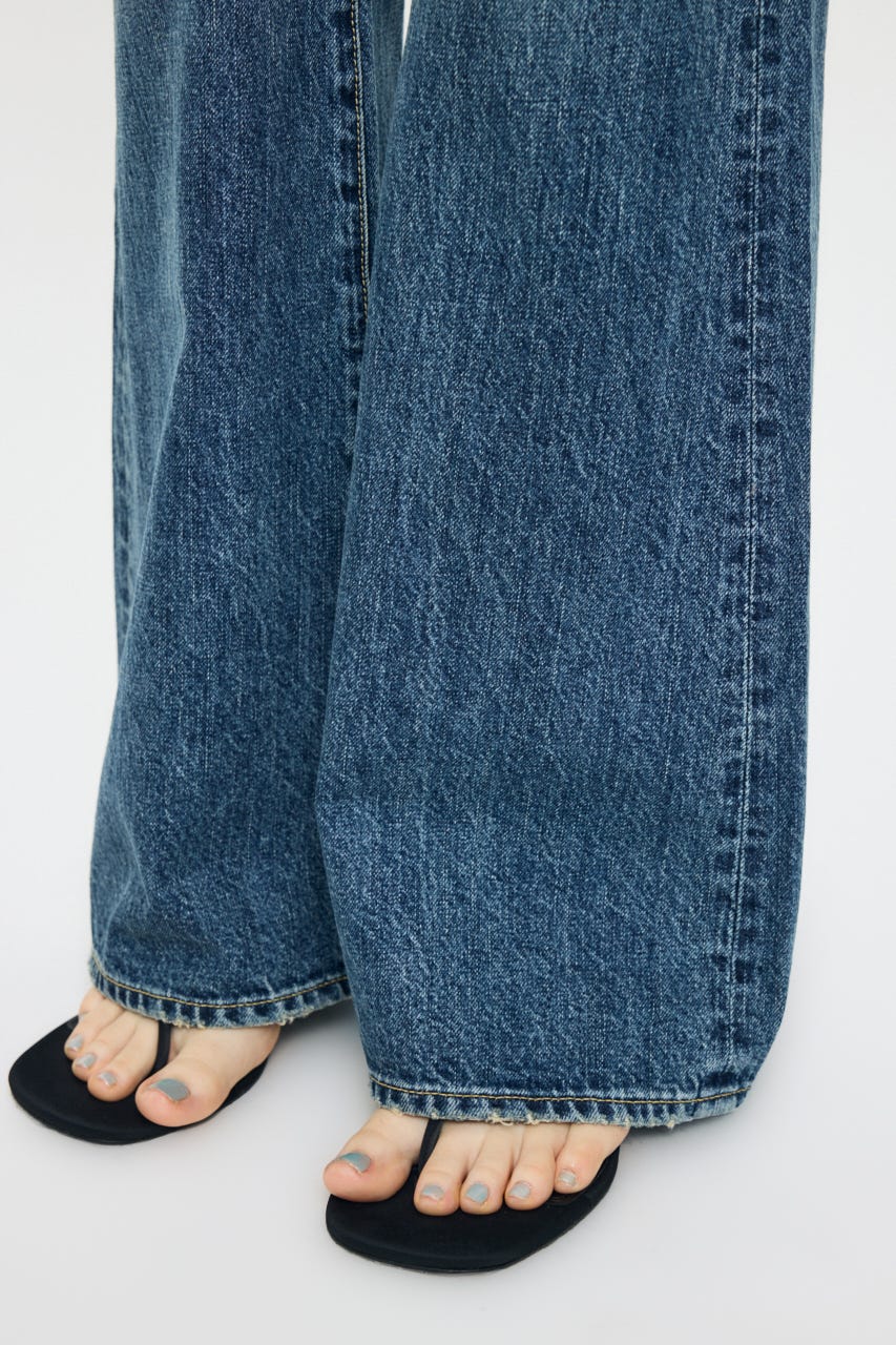 LOW SLUNG RIPPED フレア BLU 1