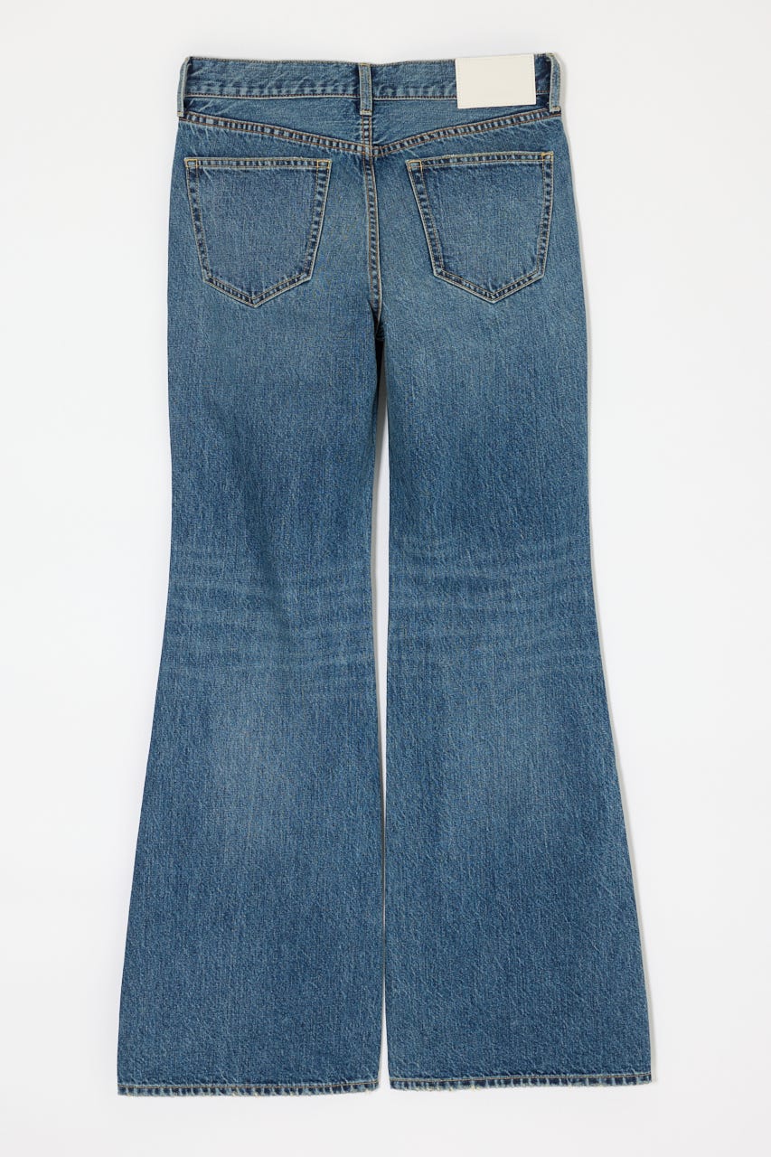 LOW SLUNG RIPPED フレア BLU 1