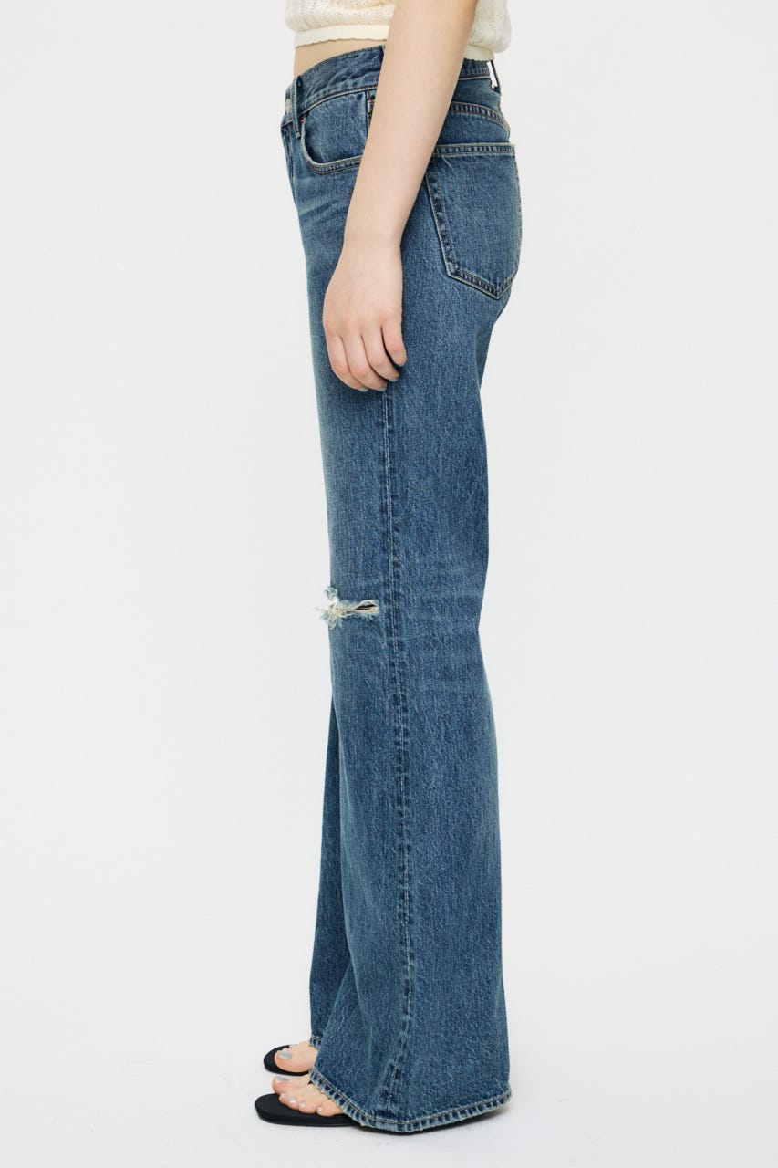 LOW SLUNG RIPPED フレア BLU 1
