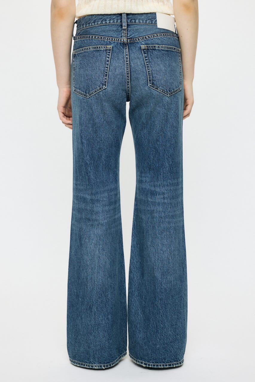 LOW SLUNG RIPPED フレア BLU 1