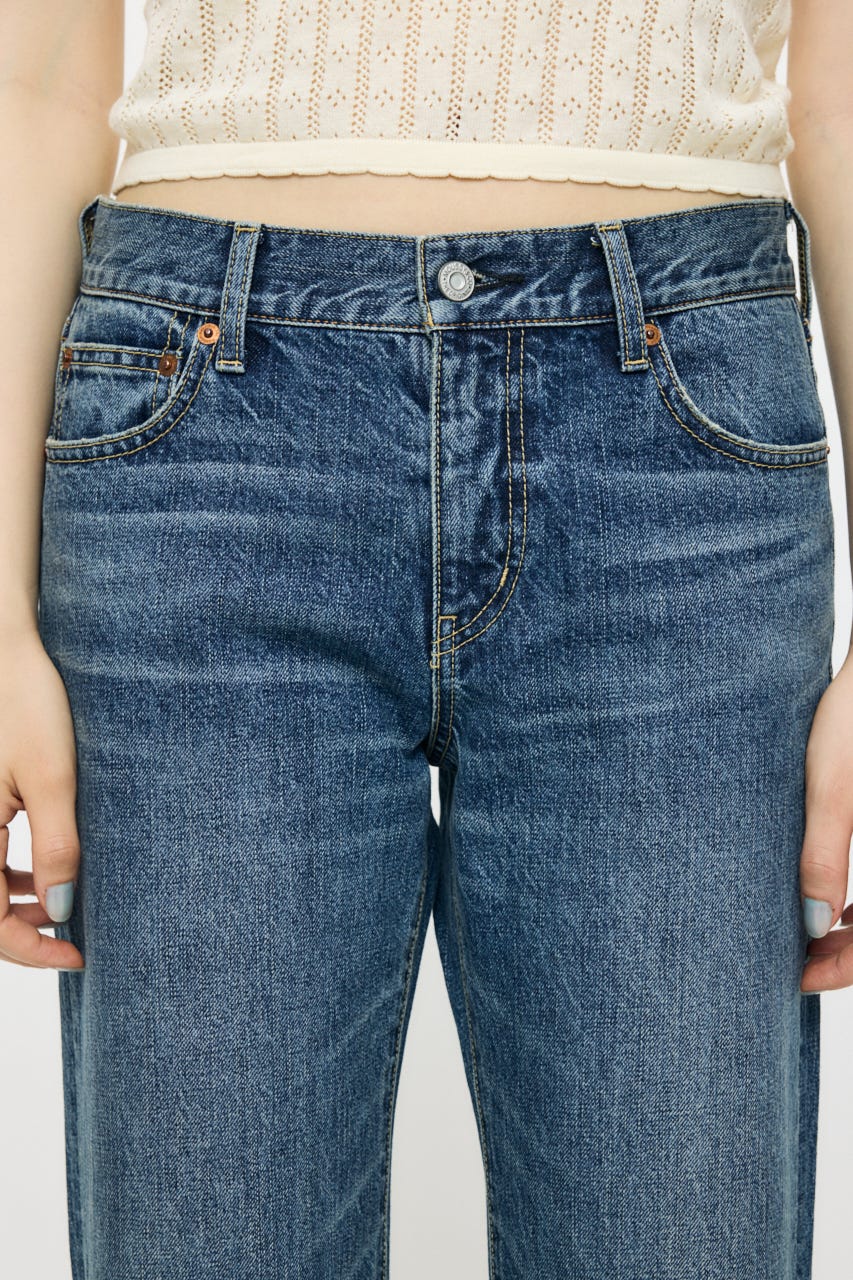 LOW SLUNG RIPPED フレア BLU 1