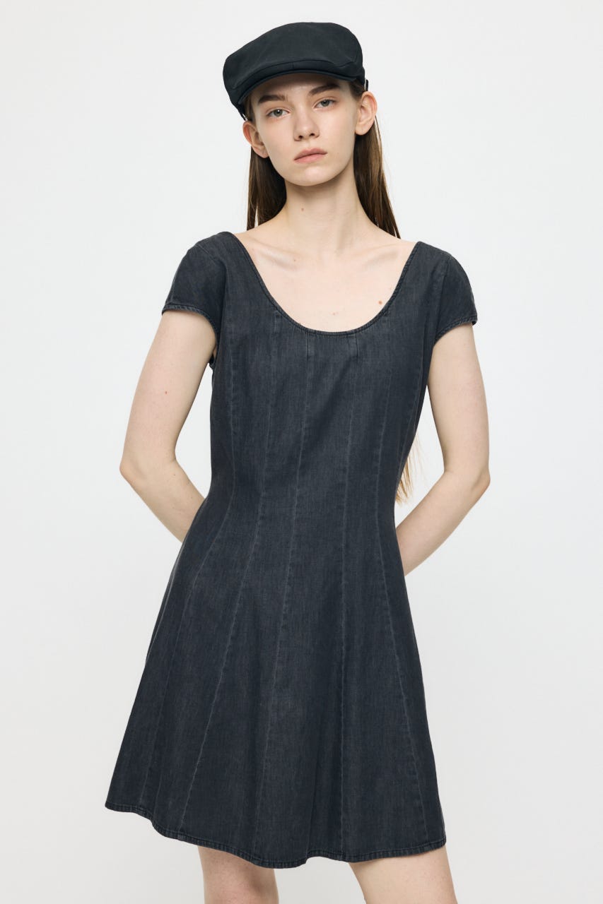 DENIM MINI  ドレス BLK 2