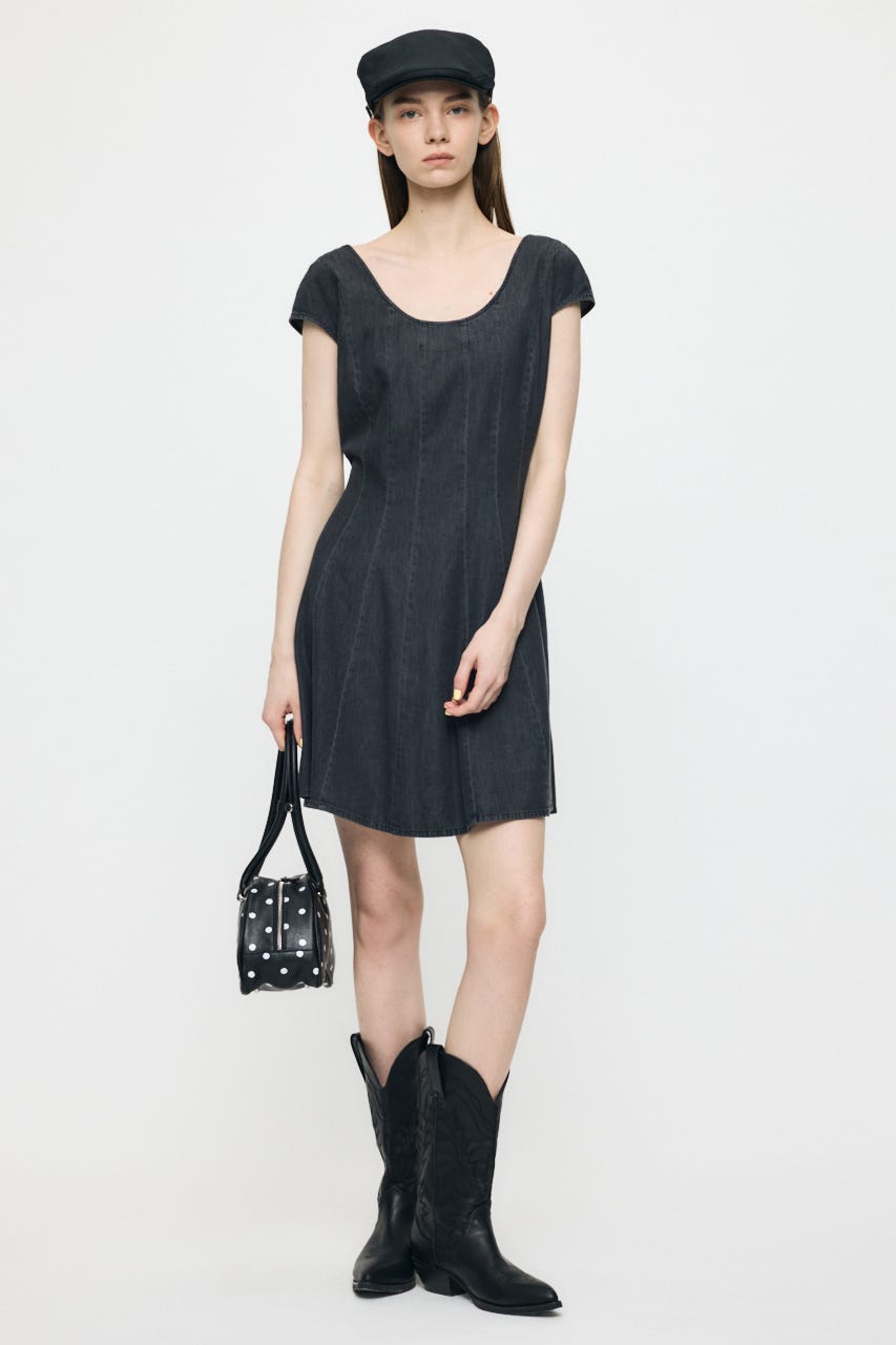 DENIM MINI  ドレス BLK 2
