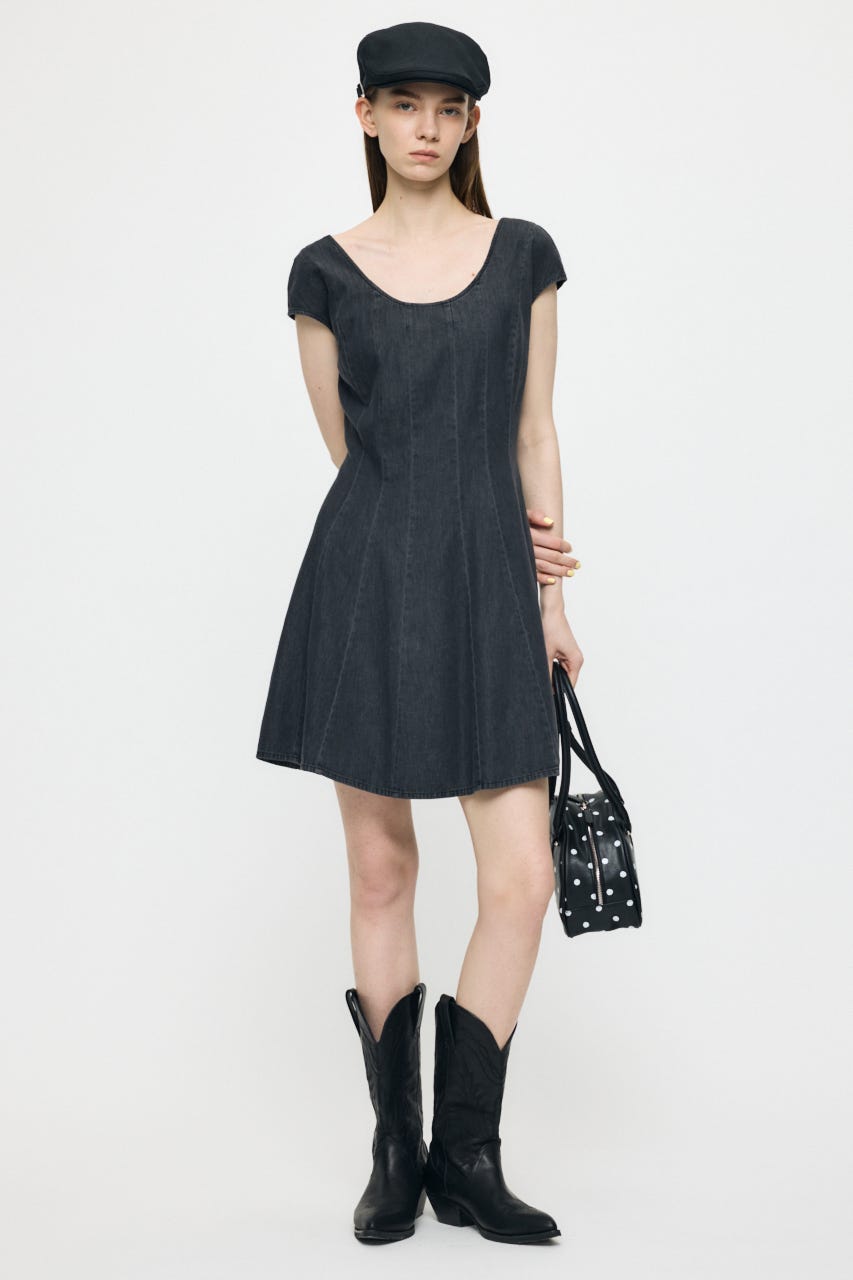 DENIM MINI  ドレス BLK 2