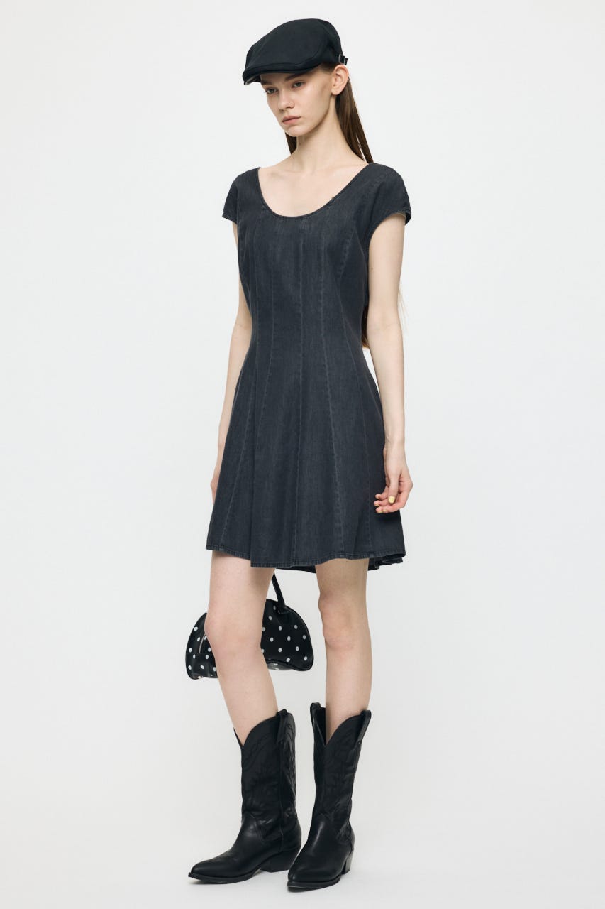 DENIM MINI  ドレス BLK 2
