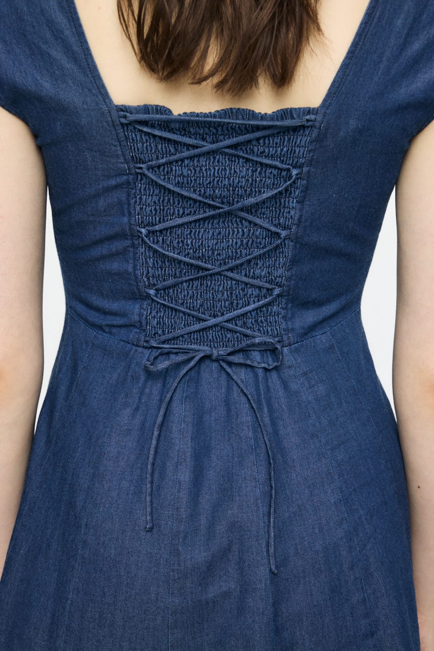 DENIM MINI  ドレス BLU 1