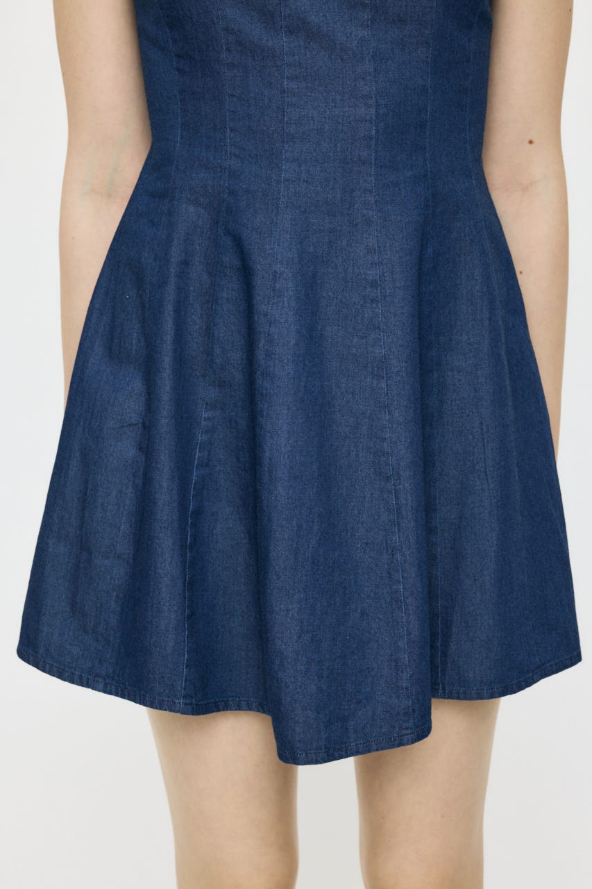 DENIM MINI  ドレス BLU 1