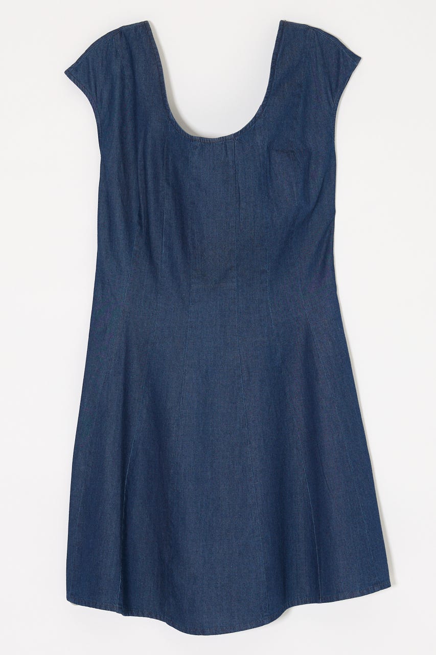DENIM MINI  ドレス BLU 1