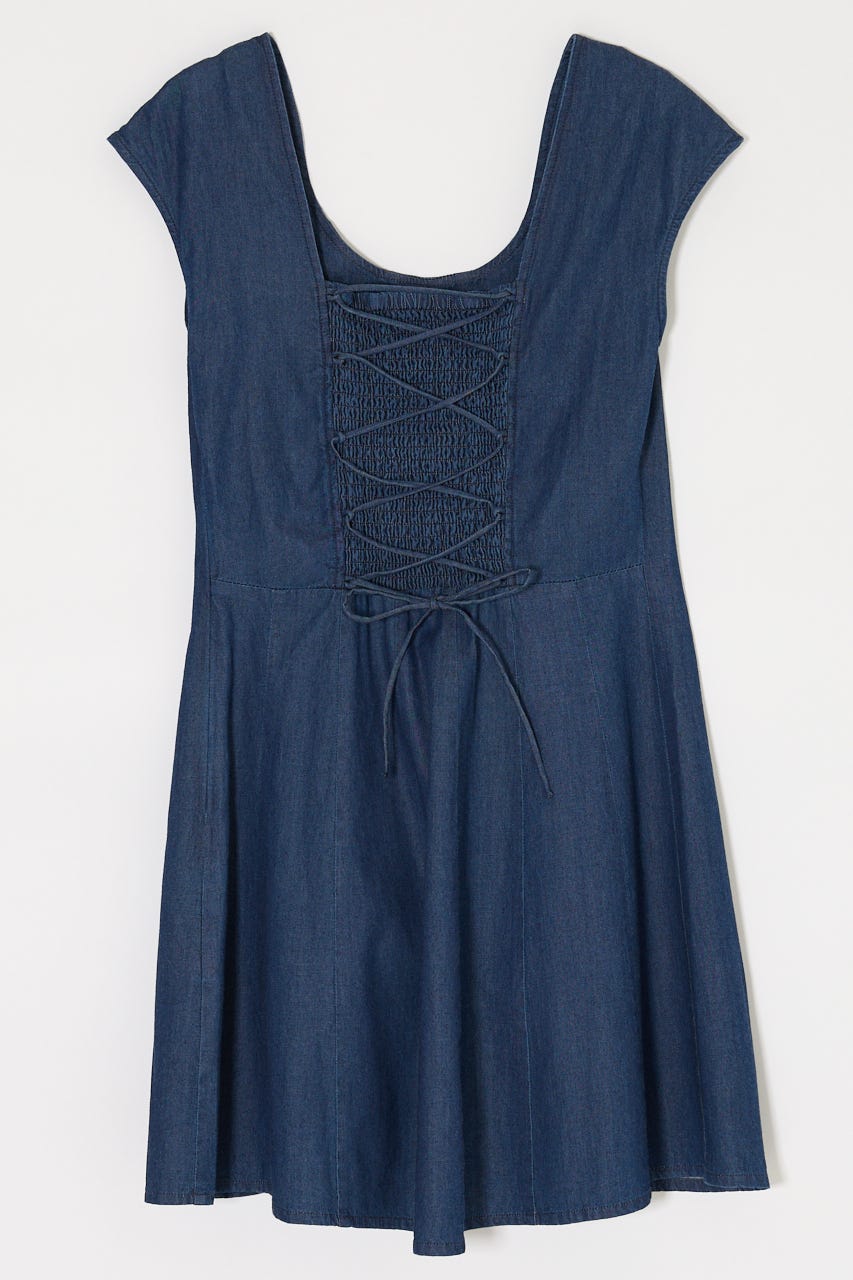 DENIM MINI  ドレス BLU 1